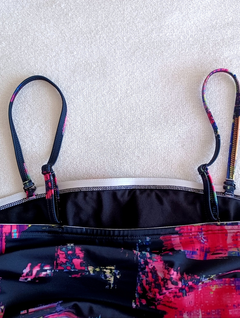 VENUS Abstract Multi-Color Print Tankini Top, Size 8-10 - Picture 6 of 10